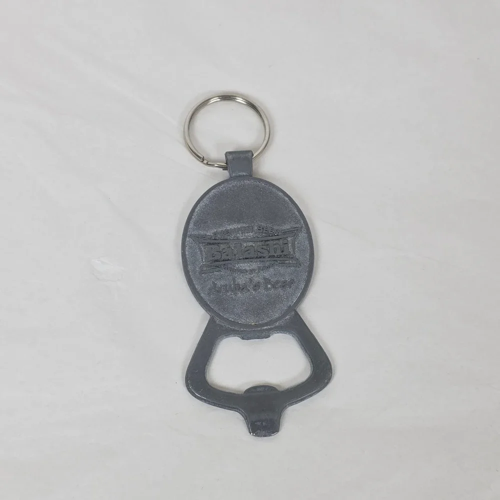 Balashi Aruba Beer Bottle Opener Keychain Grey Cast Metal Souvenir Brewed Aruba